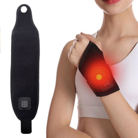 Electrically Heated Wrist Brace With Adjustable And Breathable Black Strap For Sports And Hand Joint Protection Tools