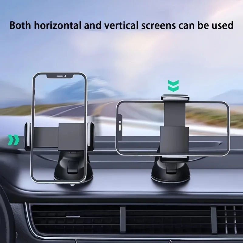 Dashboard Phone Holder, Universal Silicone Anti-Slip Car Mount Bracket for All Smartphones, Easy Installation