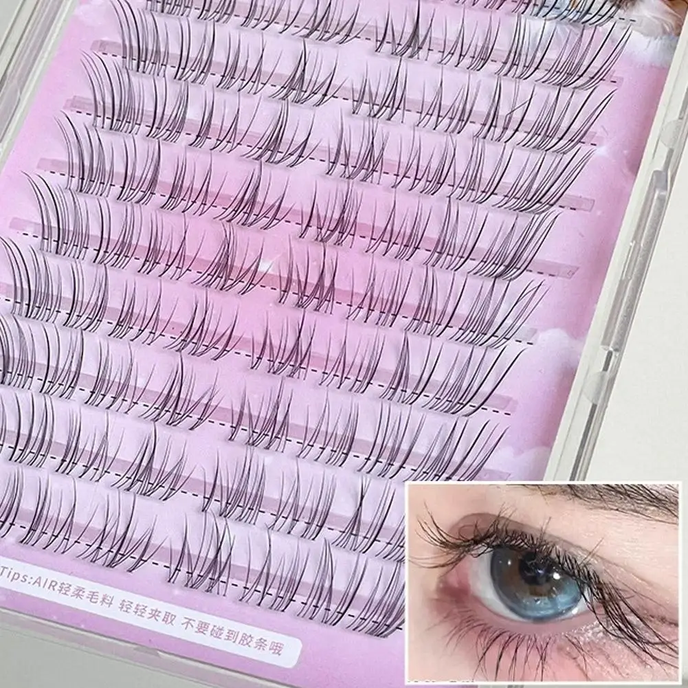 Ultrafijne Zachte Vos-stijl Valse Wimpers Lash Clusters Wimpers Natuurlijke Extensions Individuele Wimper Anime Look DIY D9W4