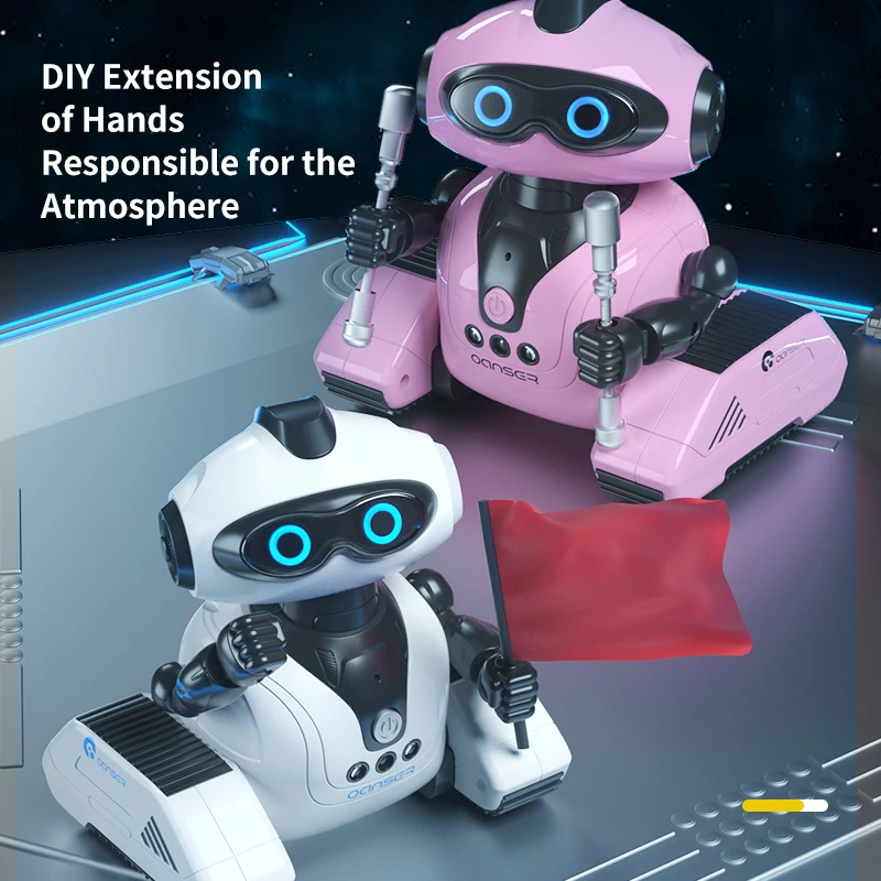 JJRC-Robot R22 de educación temprana para niños, juguete interactivo de Ciencia, con Control remoto y detección de gestos, música y baile