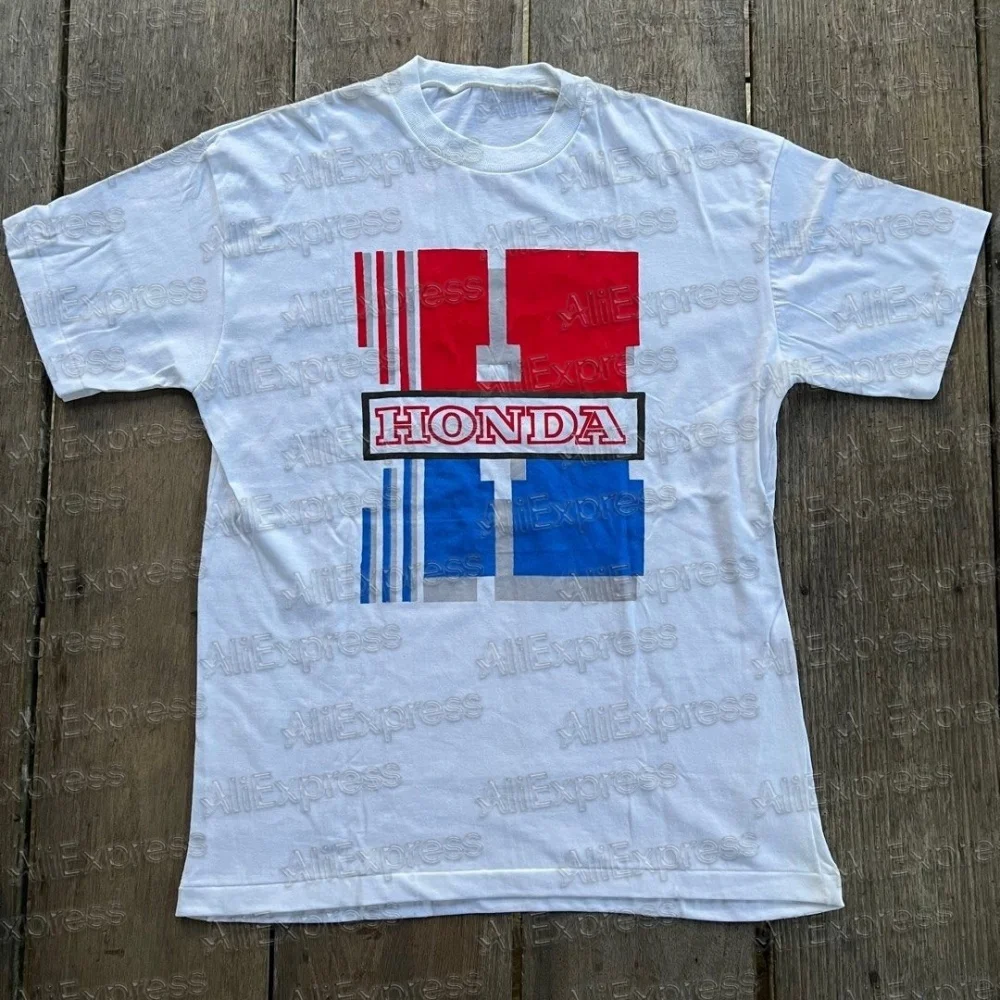 

ФУТБОЛКА Honda × Vintage VTG 80-х 90-х годов HONDA HURRICANE RACING АУМНАЯ МОТОЦИКЛЬНАЯ ДИЗАЙН ФУТБОЛКА ПРЯМАЯ МОДНАЯ ФУТБОЛКА