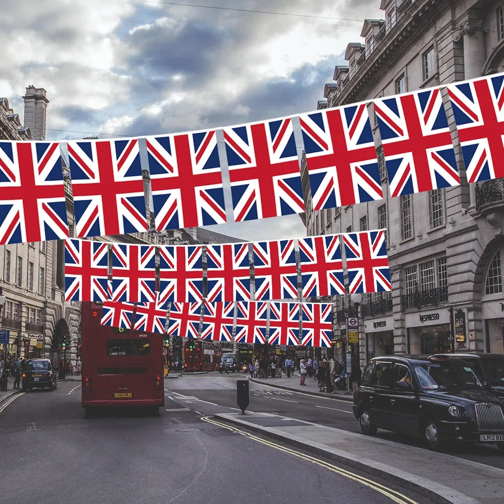 SKY FLAG United Kingdom Bunting Flags 14x21cm 20pcs/lot UK String Flags Pennant Banner for Festival Party Decoration