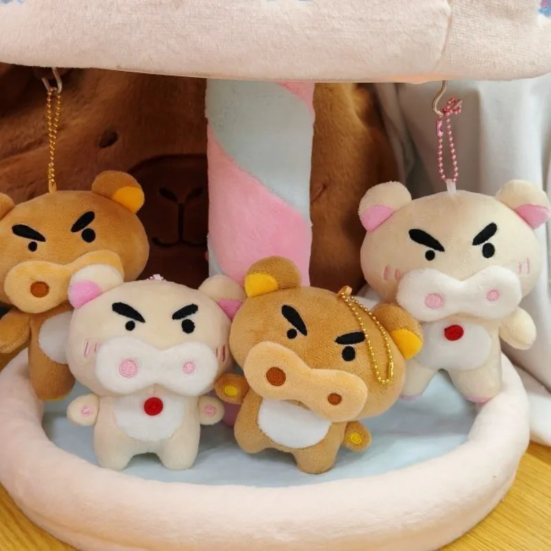 

Kawaii Rilakkuma Leftemon Plush Keychain Cute Angry Bear Pig Stuffed Toy Bag Charm Soft Pendant for Fans