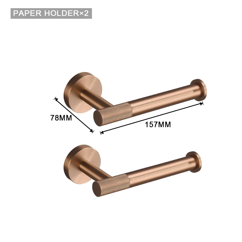 Geborsteld Rose Goud Roestvrij Staal Badkamer Hardware Set Handdoekenrek Kapstok Handdoekstang Toiletrolhouder Zeepbakje Accessoires