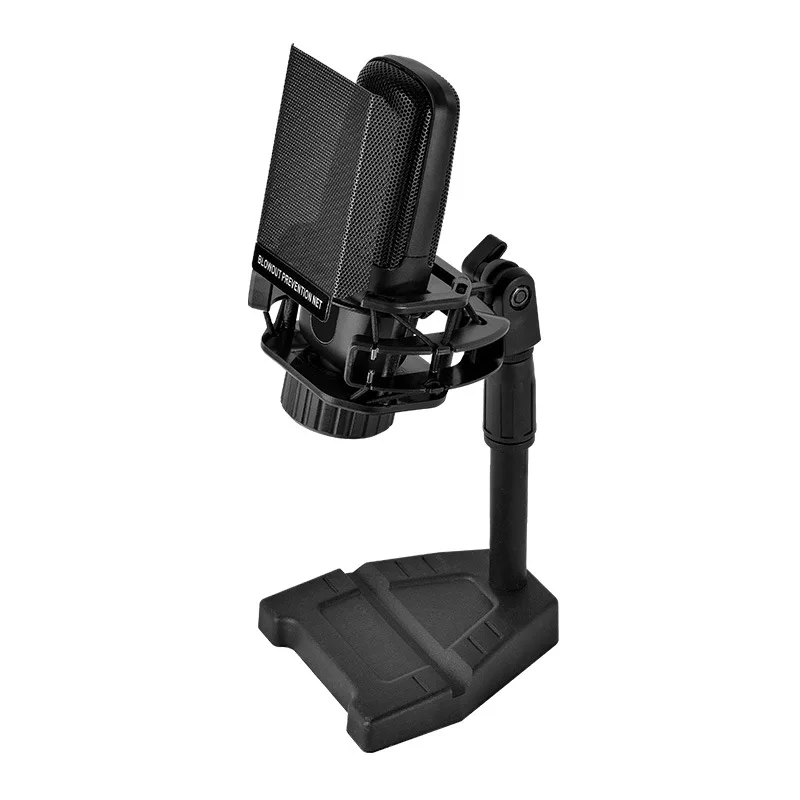 Cross-border new desktop stand condenser microphone recording microphone set live streaming host computer with blowout net