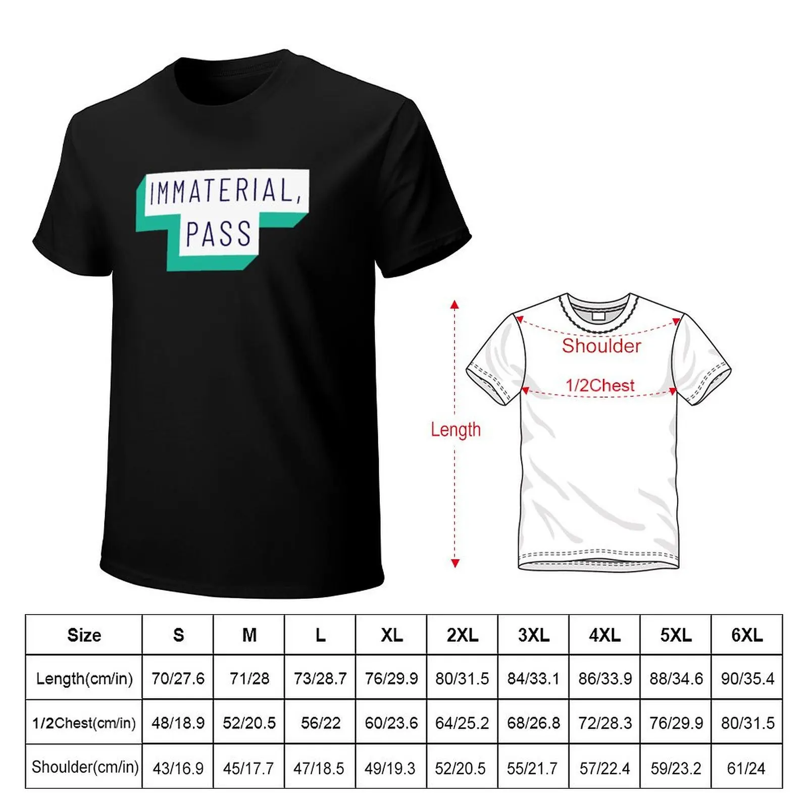 Immaterial, Pass T-Shirt shirts graphic oversized t shirt Short sleeve tee men