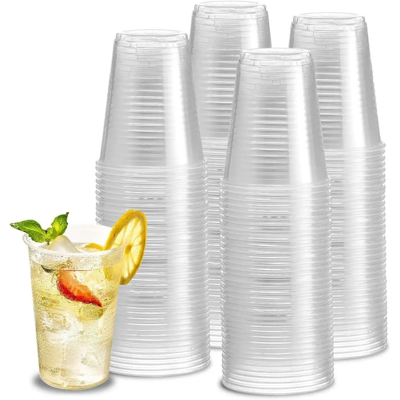 Vasos de plastico desechables 200ml CHICO 0.2L Vasos Reutilizables de plástico polipropileno Transparente ideal para Fiestas y Eventos y Hostelería surtidos de cantidad para elegir calidad garantizada