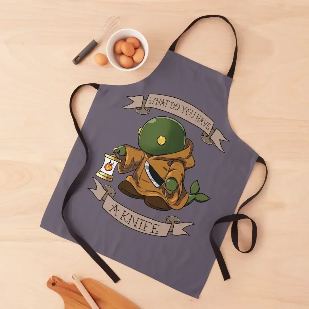 

Tonberry, A knife!! Apron Kitchen Accessories 2022 Home Cleaning manicurist esthetician Apron