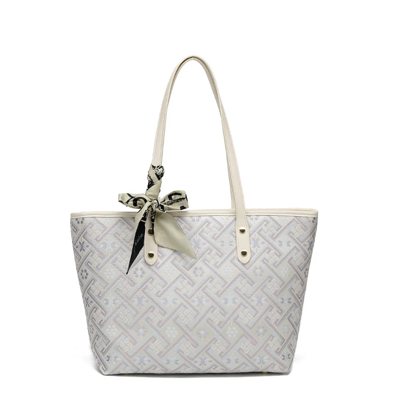 Luxury Intangible Cultural Heritage Zhuang Brocade Bag, Yunxiangsha Tote Bag, Elegant Handbag for Women