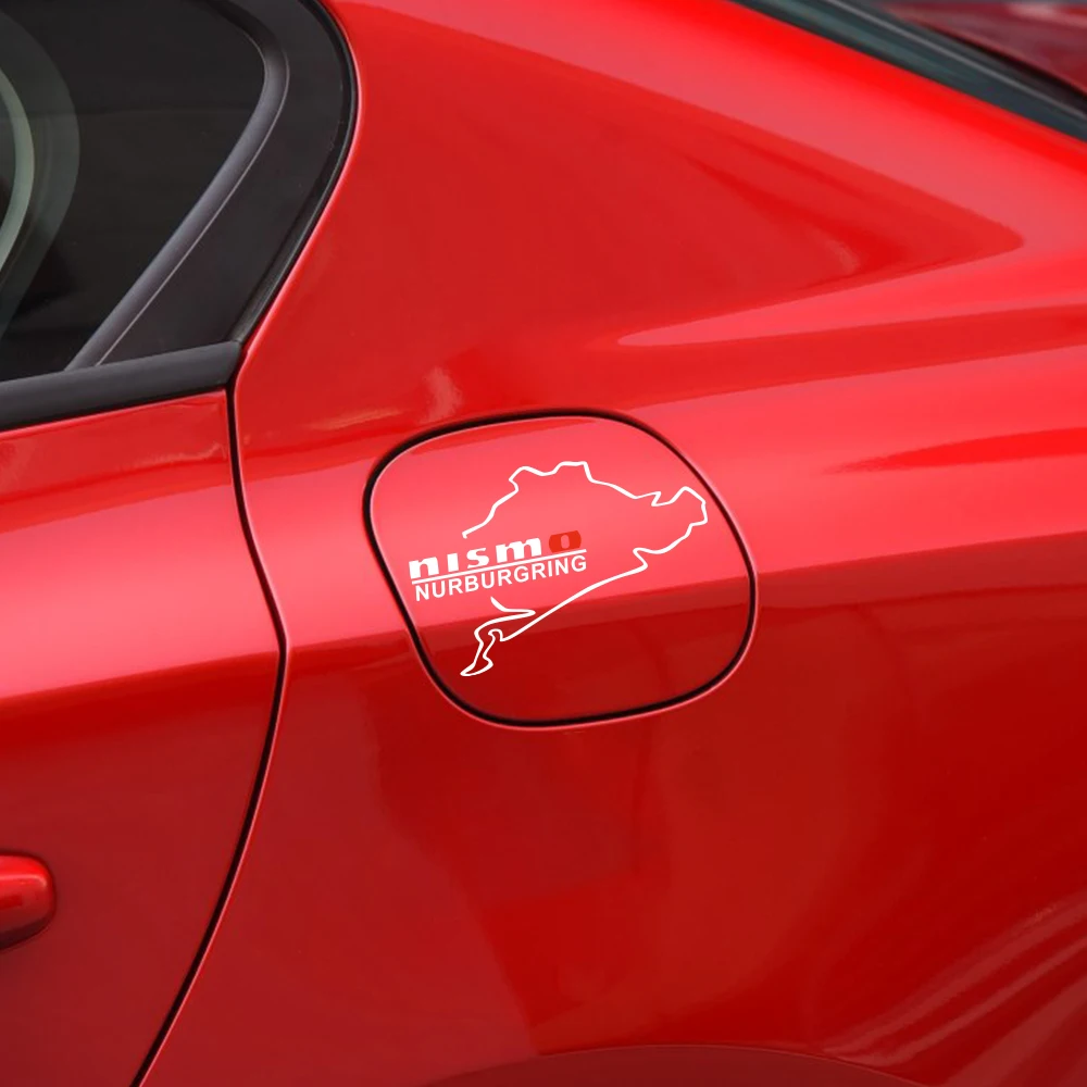 Car Fuel Tank Cap Sticker For Nissan Nismo Qashqai J10 J11 Juke Micra Leaf Sentra Patrol Y61 Note Tiida Auto Tuning Accessories