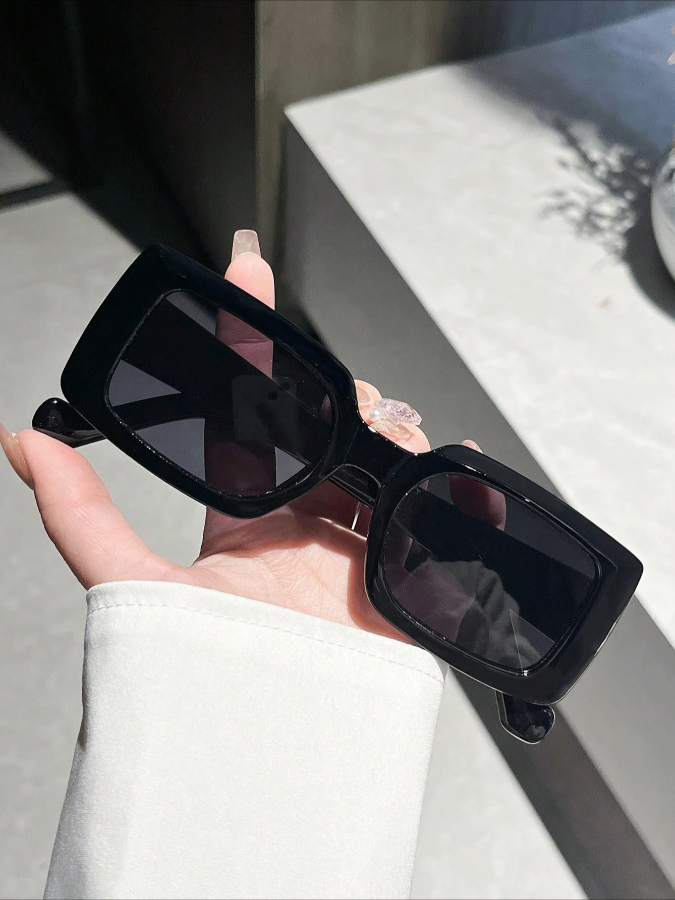 أزياء خمر النظارات الشمسية مربع صغير الرجال النساء للجنسين Ins ظلال شعبية نظارات UV400