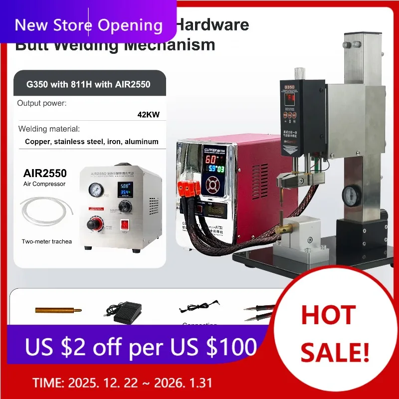 

Заводской блестящий G-350, встроенная колонна, пневматический импульсный сварочный аппарат, одиночный 811A, 811H, аппарат для точечной сварки 2550, комплект воздушного компрессора 220