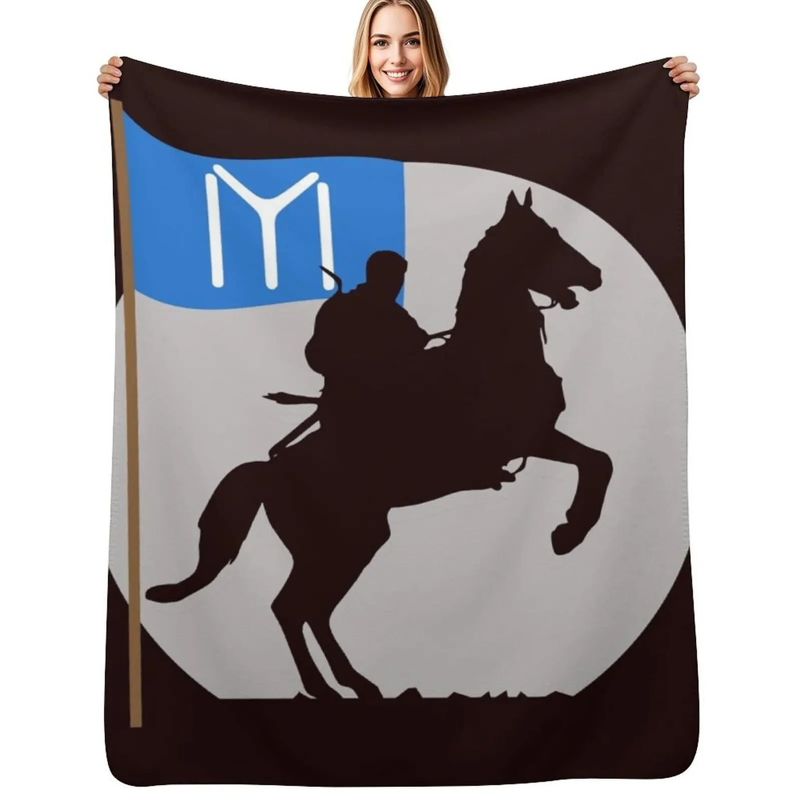 Ertugrul Bey Kayi Boyu IYI Flag Turkish Leader Throw Blanket Cozy Microfiber Throw Blanket for Home Bedroom