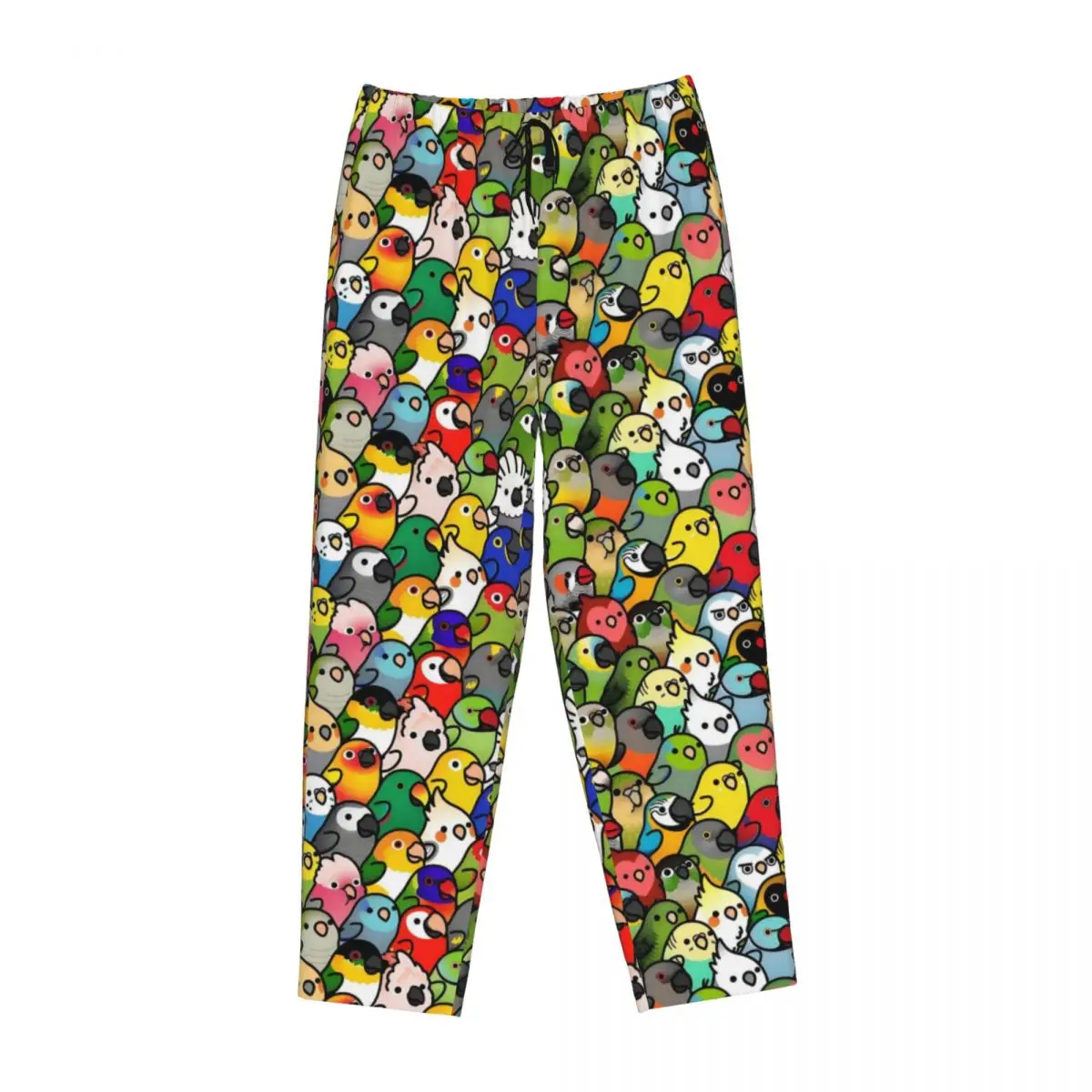 Pantalones de pijama con diseño de pájaro y loro personalizados para mujer, ropa de dormir con escamas de guacamayo, pantalones elásticos con bolsillos