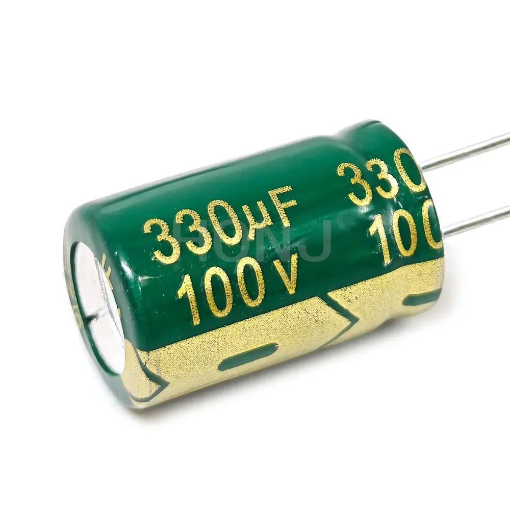 5PCS 100V330uf 13x20mm Capacitor eletrolítico de alumínio 330uf100v 100v 330uf 100V 330mf 100vdc 330MFD 100v330mf 330mf100v ± 20%