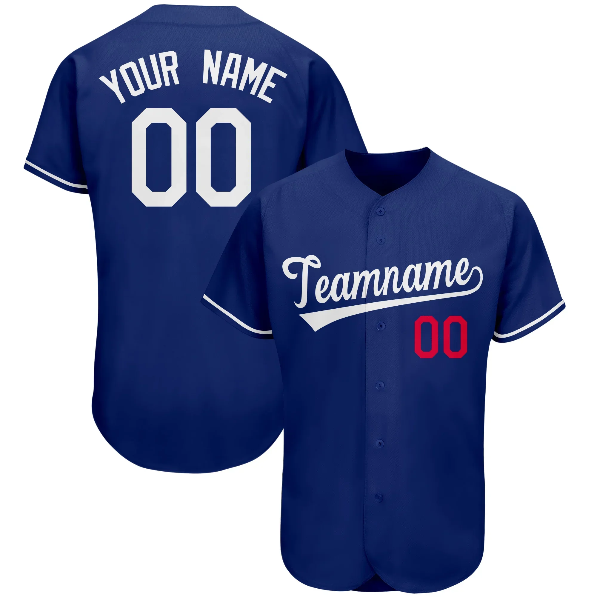 Popular Custom Baseball Jersey Personalized Print Team Name,Number Breathable V-neck Streetshirts Button-down for Male/Women/Kid