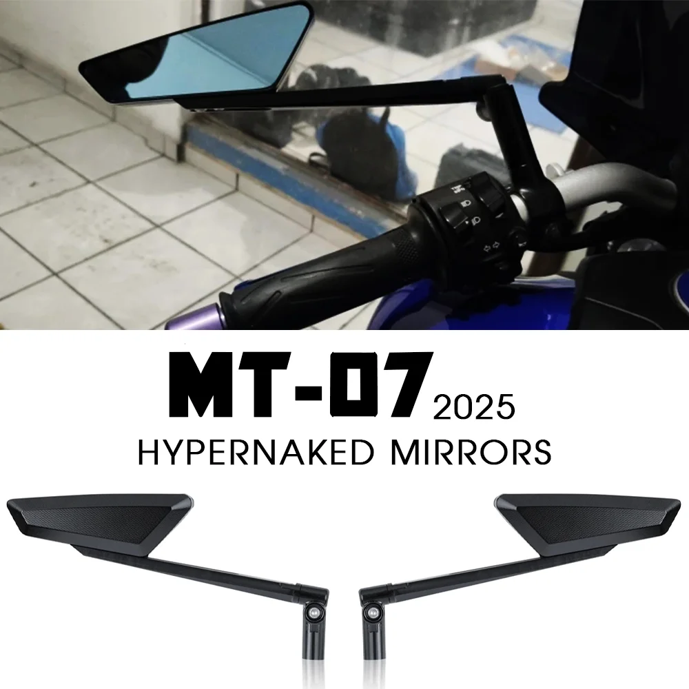 

for YAMAHA MT07 2025 Hypernaked Mirrors MT-07 GEN4 Accessories Adjustable Side Rearview MT07 MT 07 Motorcycle Mirror