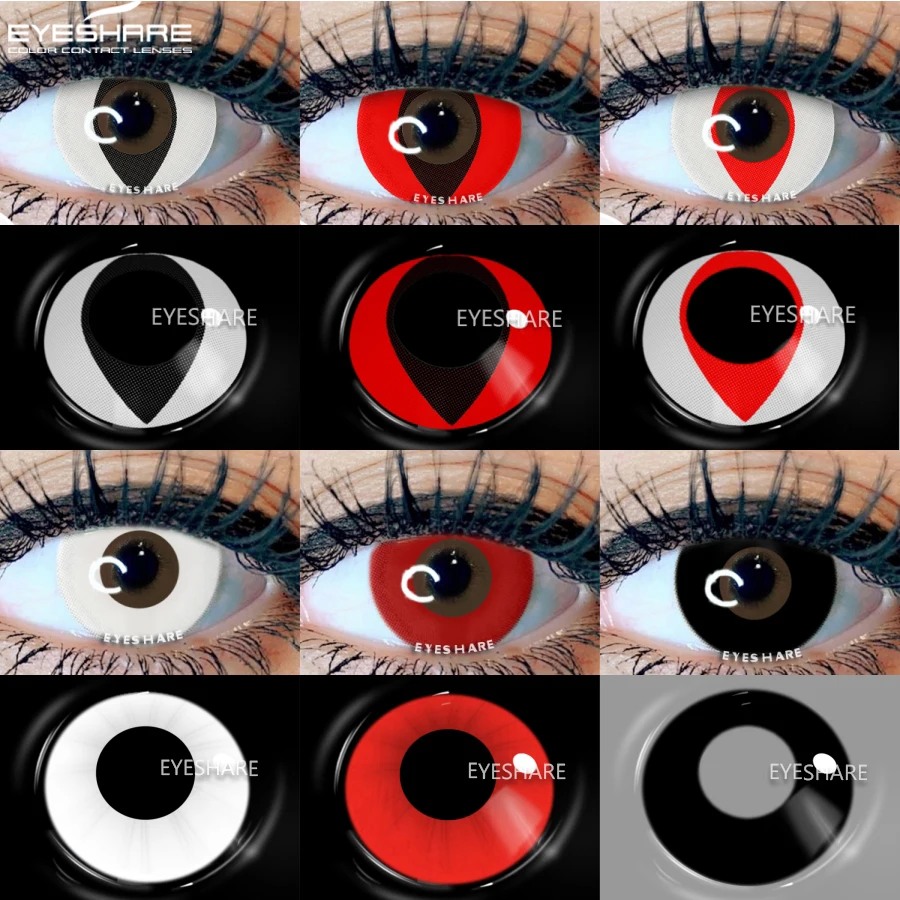EYESHARE Cosplay Farbige Kontaktlinsen Verrückte Halloween Cat Eye Kontaktlinse Cosplay Anime Augenfarbene Linsen