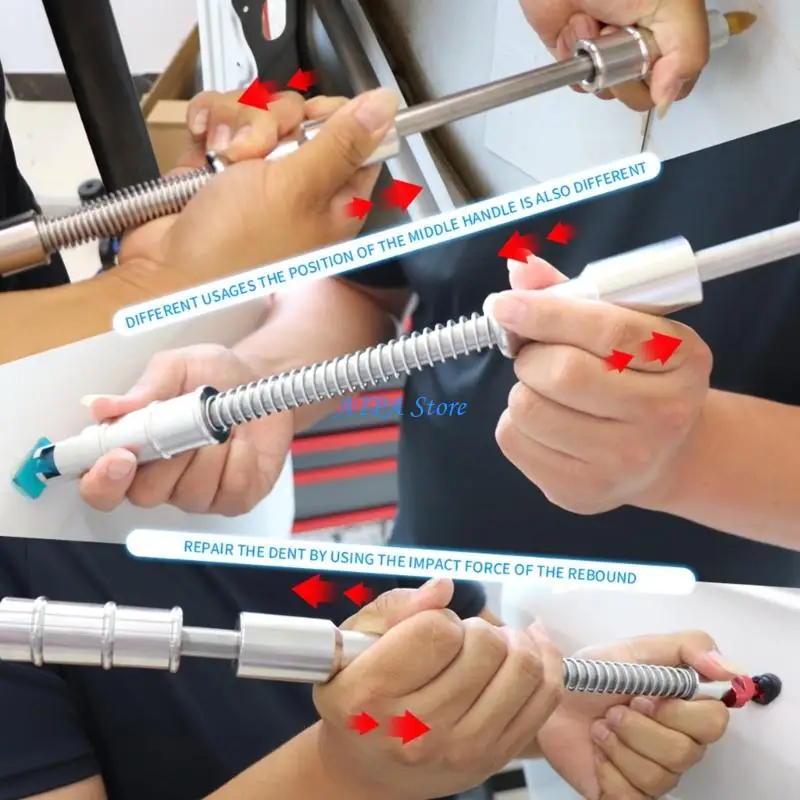 

U13C Detachable Car Dents Repair Tool Universal Pit Remover Auto Body Dents Repair Puller Stainless Dents Repair Hammer