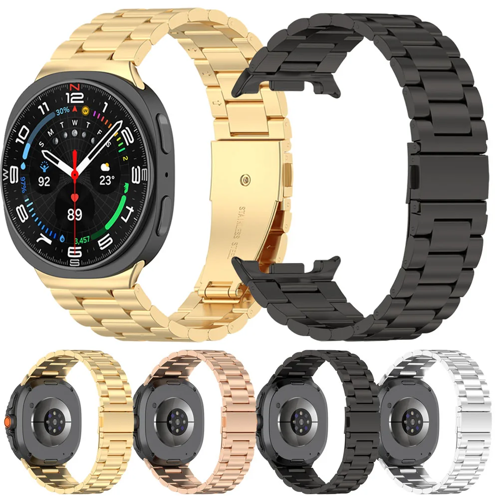 Samsung Galaxy Watch 8 Classic 46mm/8 44mm 40mm用メタルストラップ、Galaxy Watch Ultra 47mm用交換可能オリジナルリストバンド