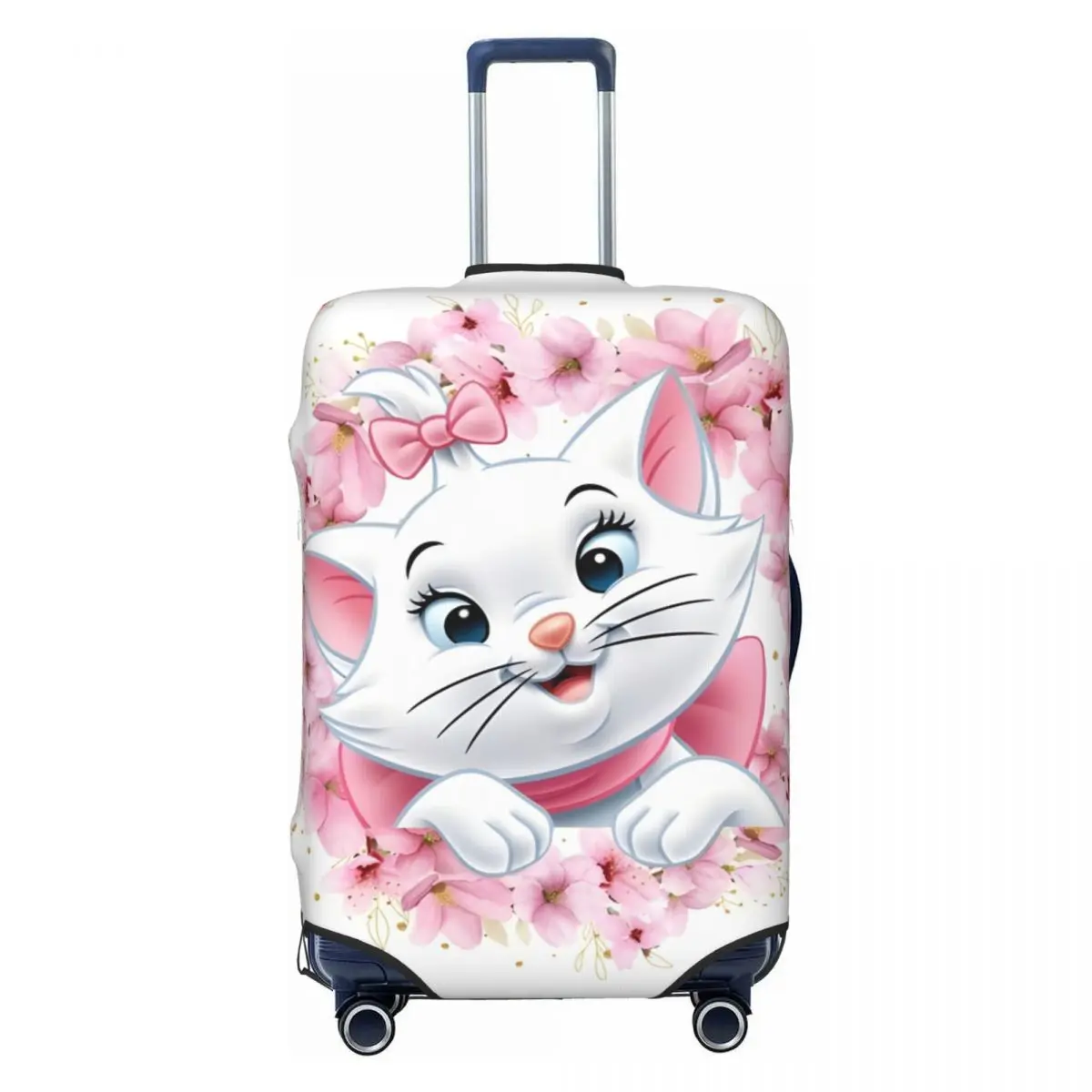 

Kawaii Marie Cat Travel Luggage Cover Dust Proof The Aristocats Suitcase Cover Protector Fit 18-32 Inch