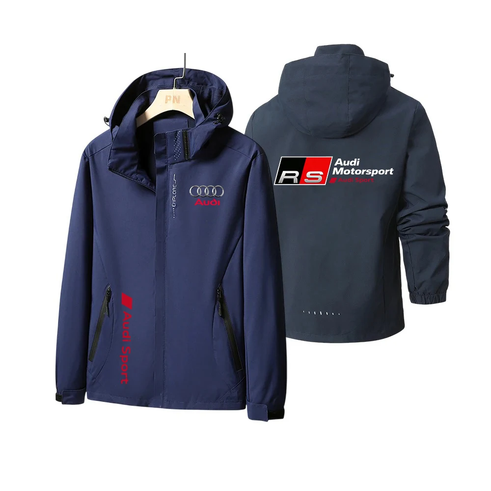 The Men's and Women's Casual Zip-Up Sports Jacket for Audi Team, a Windproof Outdoor Racing Jacket, Will Be Dispatched Quickly. - view 5