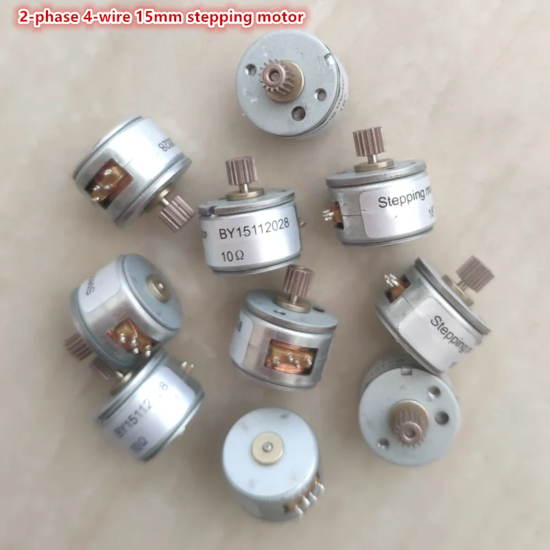 10pcs/lot, Brand new 15mm stepping motor 9.5Ω 18° 2-phase 4-wire stepper motor ~