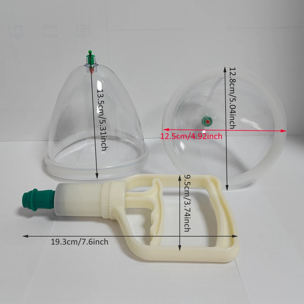 Насос для увеличения груди и ягодиц, лифтинговое устройство для вакуумной терапии, массажер для груди, массажный инструмент с двойными присосками