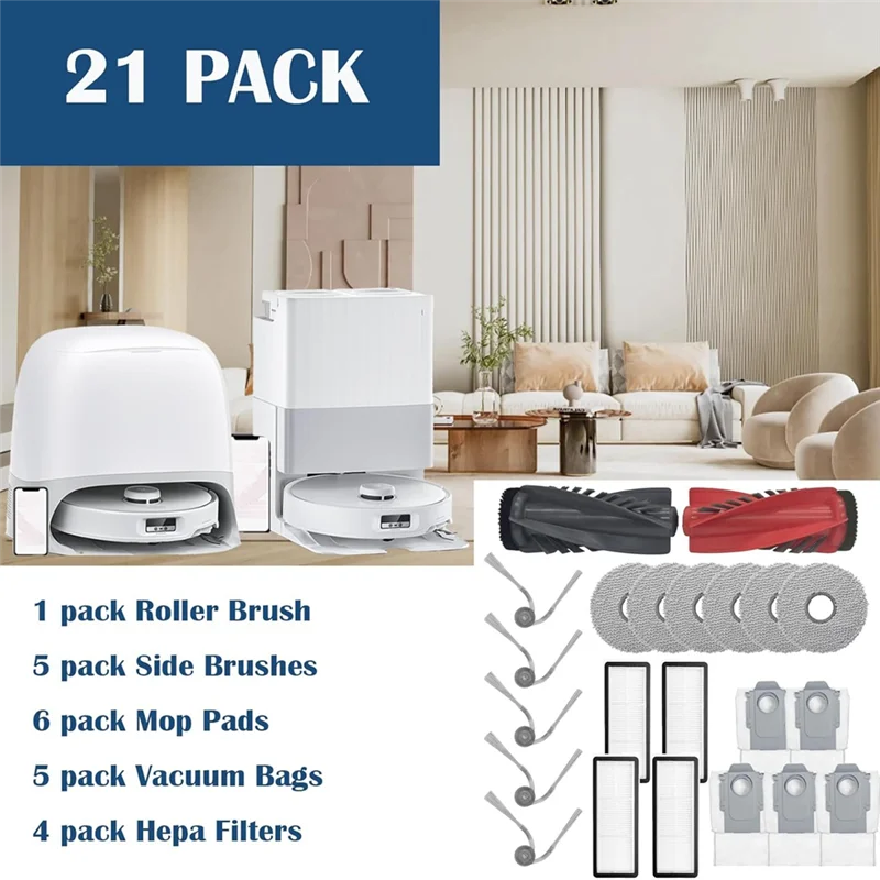 A97G Ersatzteil für Roborock Qrevo Curv Qrevo Edge Robot P20 Pro Staubsauger Hauptseitenbürste Hepa-Filter Zubehör