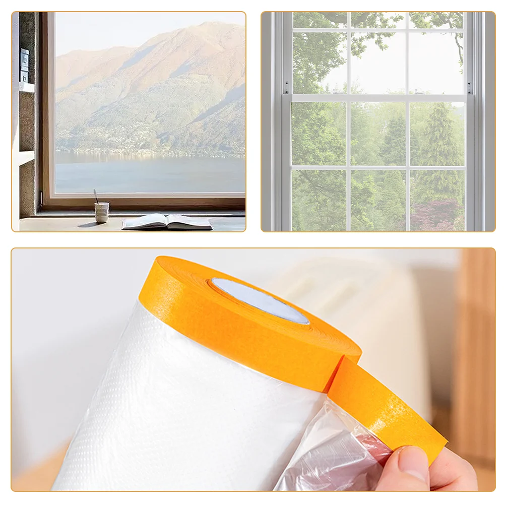 2 Rolls Window Film Insulation Kit Seal Outdoor for Windows Plastic Sealer Winter