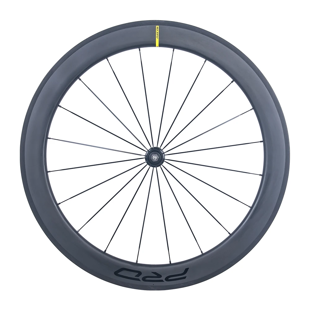 Ultraleichtes 700C Rennrad 60mm Carbon-Felgen Carbon-Nabe V-Bremse Flachspeichen-Laufradsatz – Detail 12