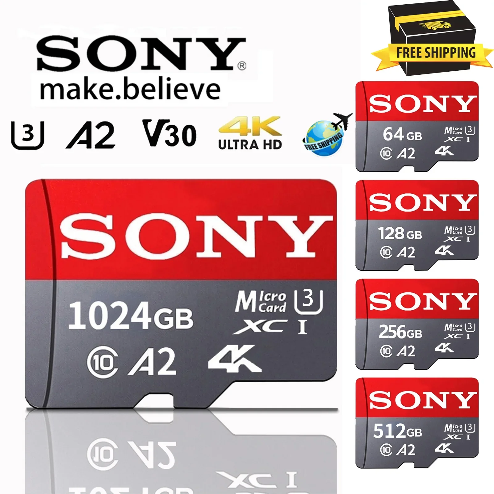 

SONY 1TB Ultra Micro TF micro sd card 4K 512GB 256GB 32GB Mini Flash Sd Card 128GB High Speed SD Card For Phone/PC/Desktop/Mac