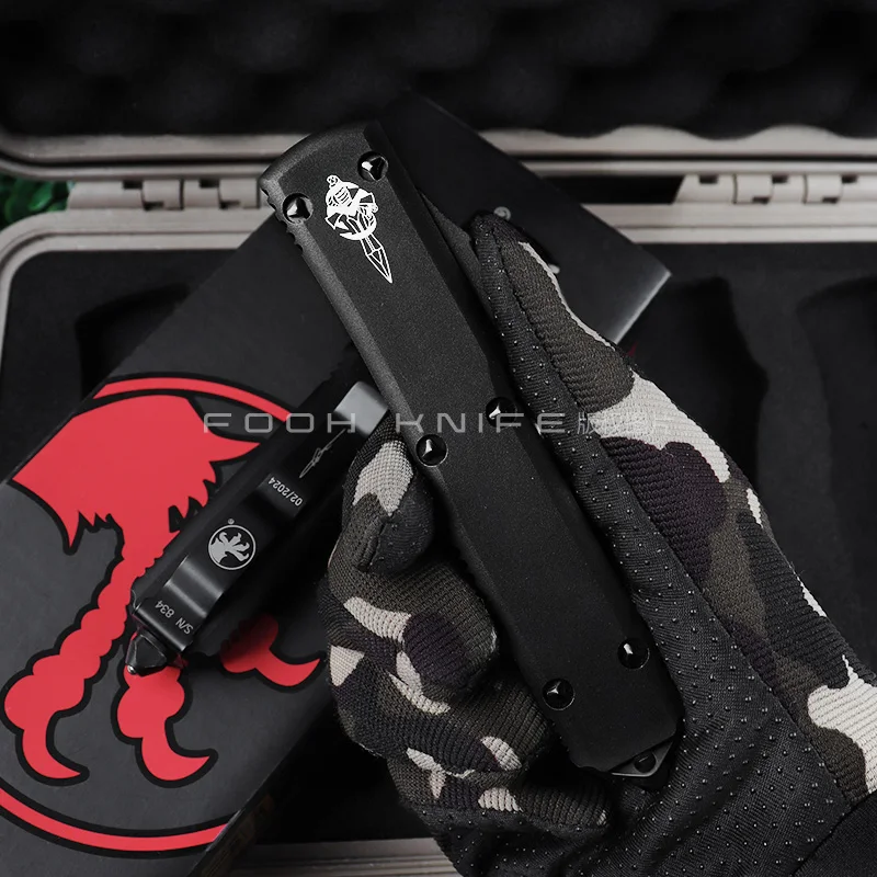 FOOH KNIFE STUDIO HELLHOUND ULTRATECH Sword-Marked Signature MICRO ULTRA TECH UT UTX D2 Steel CNC 6061 Aluminum EDC Tools Comb