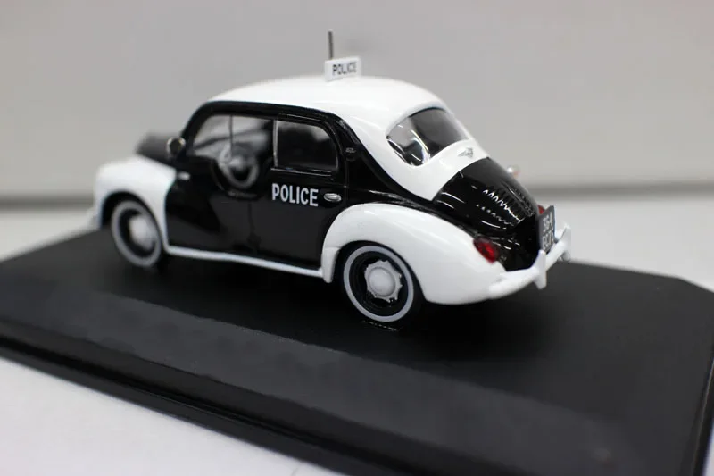 Diecast Alloy 1:43 Scale 4CV 1956 French Police Car Classic Model Adult Classic Collection Gift Display Souvenir Ornament