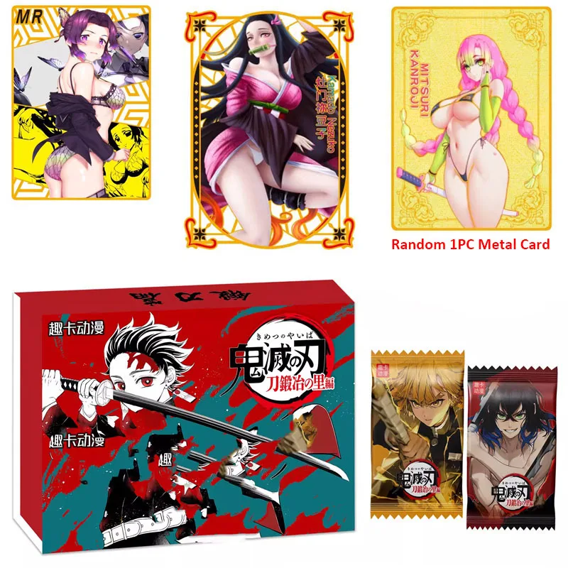 

2024 New Wholesale Demon Slayer Cards Japanese Anime TCG Booster Pack Box Kamado Nezuko Rare Board Game Toy Birthday Kids Gif