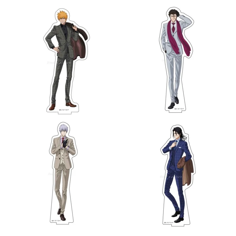 Anime BLEACH Figures Aizen Sousuke Ichimaru Gin Acrylic Stands Character Kurosaki Ichigo Model Desk Decor Prop Birthday Gifts