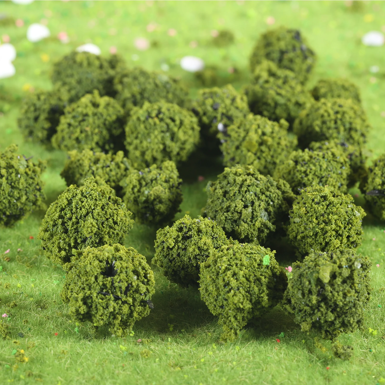 40 Pcs Bush Trees Miniature Artificial Grass for Sand Table Model Railway Garden Architecture Diorama Scenery Landscape Layout