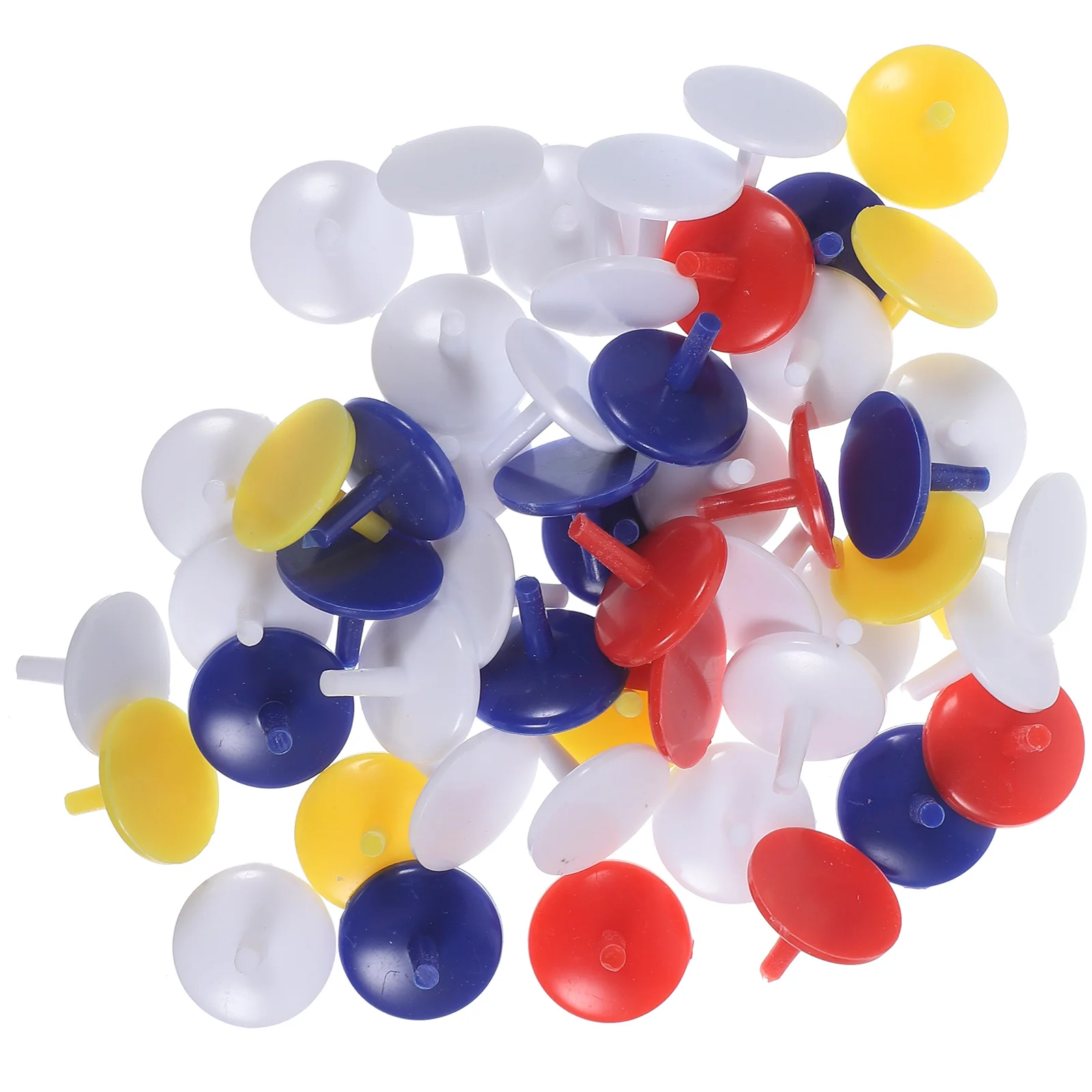 

50pcs Golf Ball Marker Plastic Round 0.71 Inch Assorted Colors Durable Markers for Golf Training Tool Accessories