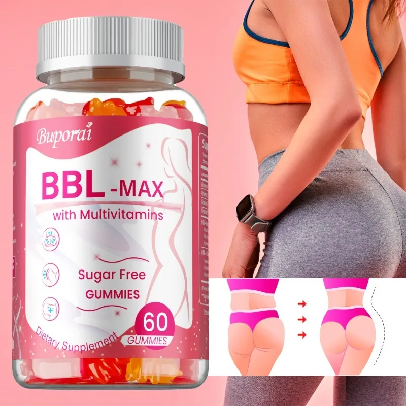 

BBL -MAX Gummies - Helps Lift and Maintain Body Shape, Lifts and Tightens, Shapes The Buttocks - 60pcs