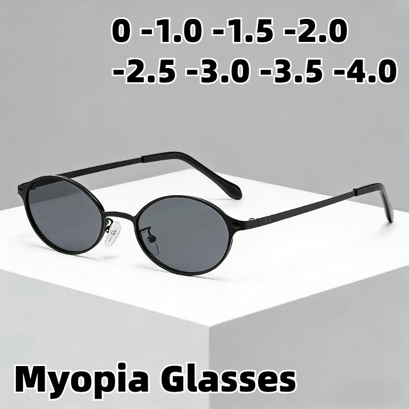 

2026 New Metal Oval Frame Sunglasses Outdoor Sports Travel UV Protection Myopia Eyewear Retro Vintage Street Style Shades Unisex