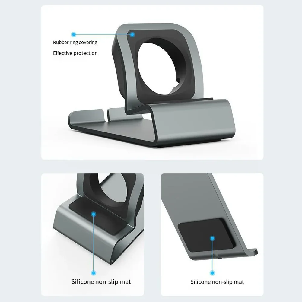 Stable And Compact Wireless Charging Base For Watch With Aluminum Bracket Magnetic Fast Charging Dock Station Holder