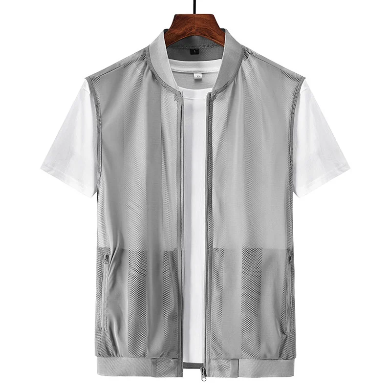 

Summer Quick Drying Breathable Working Vest Men's Outdoor Sports Mesh Vest Climbing Hunting Sleeveless Jacket Designer Clothes