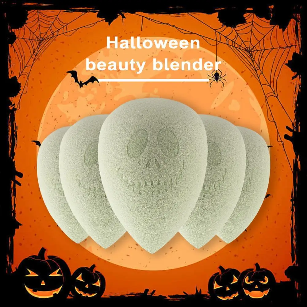 Dry Wet Sponge Makeup Blender Super Soft Halloween Themed Makeup Sponge High Elasticity for Dry/wet Use for Foundation