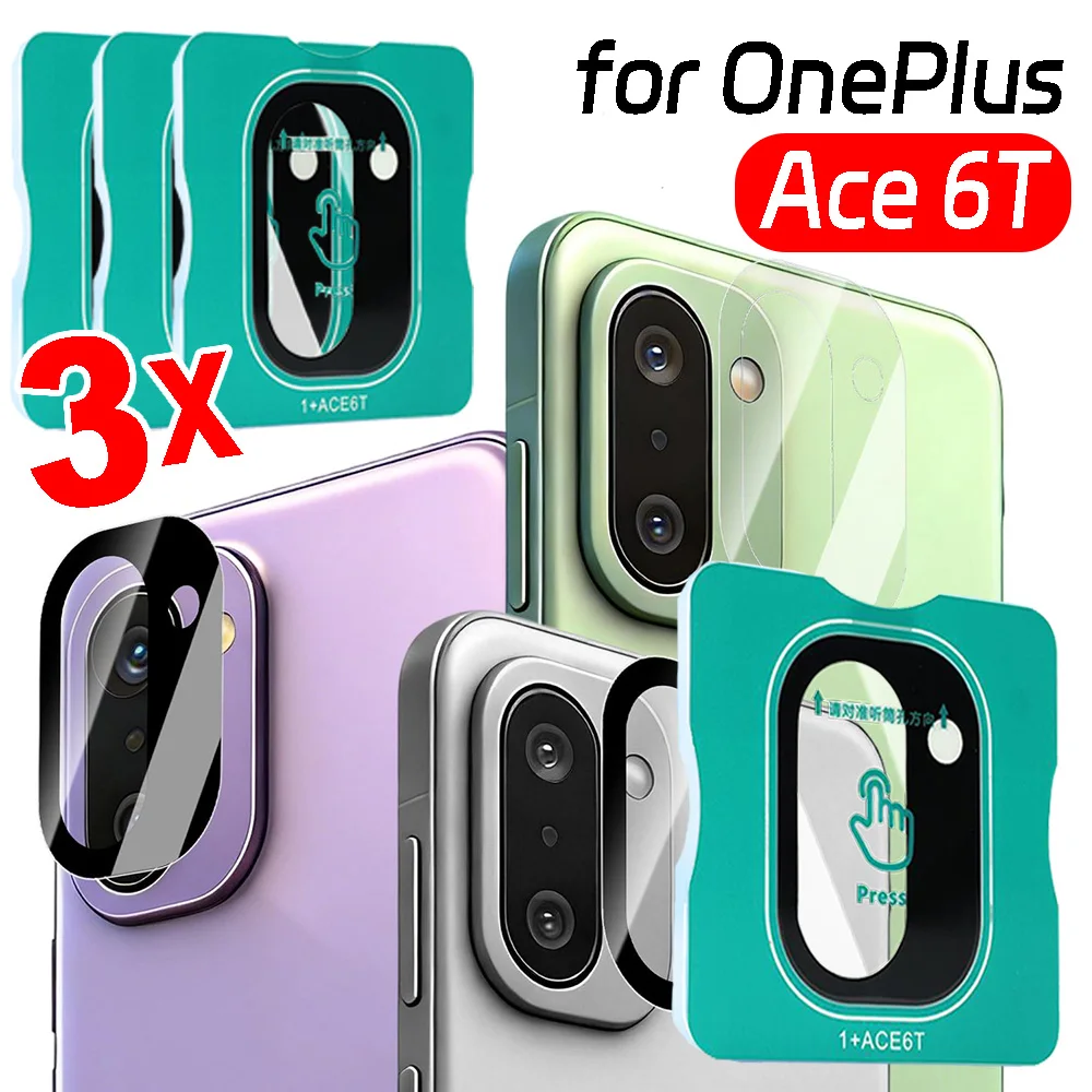 

1/2/3Pcs Easy Installation Camera Lens Protectors for OnePlus Ace 6T Positioning HD Clear Tempered Glass Camera Films for Ace 6T