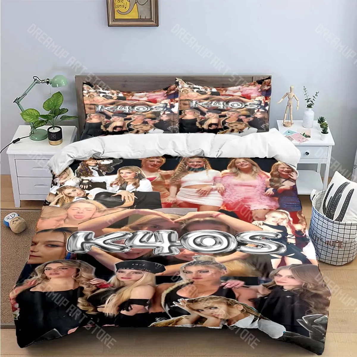 2026 3PCS Europe Star Group K-k4os Bedding Set Single Twin Full King Size Musical Genius Bed Linen Adults Teens Bedroom Gift