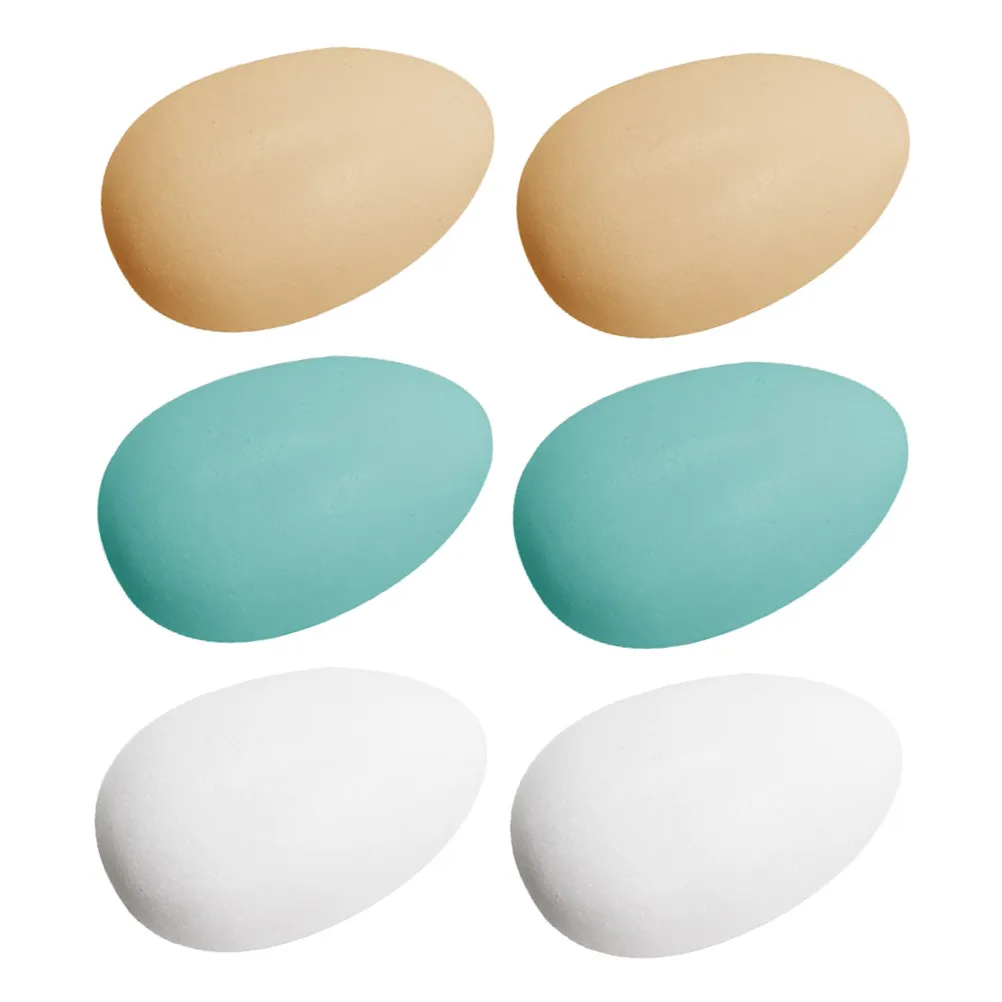 

Набор из 6 реалистичных неокрашенных деревянных пасхальных яиц для DIY-росписи, поделок, декора, винтажного праздничного декора для дома и кухни, реквизита для фотосъемки