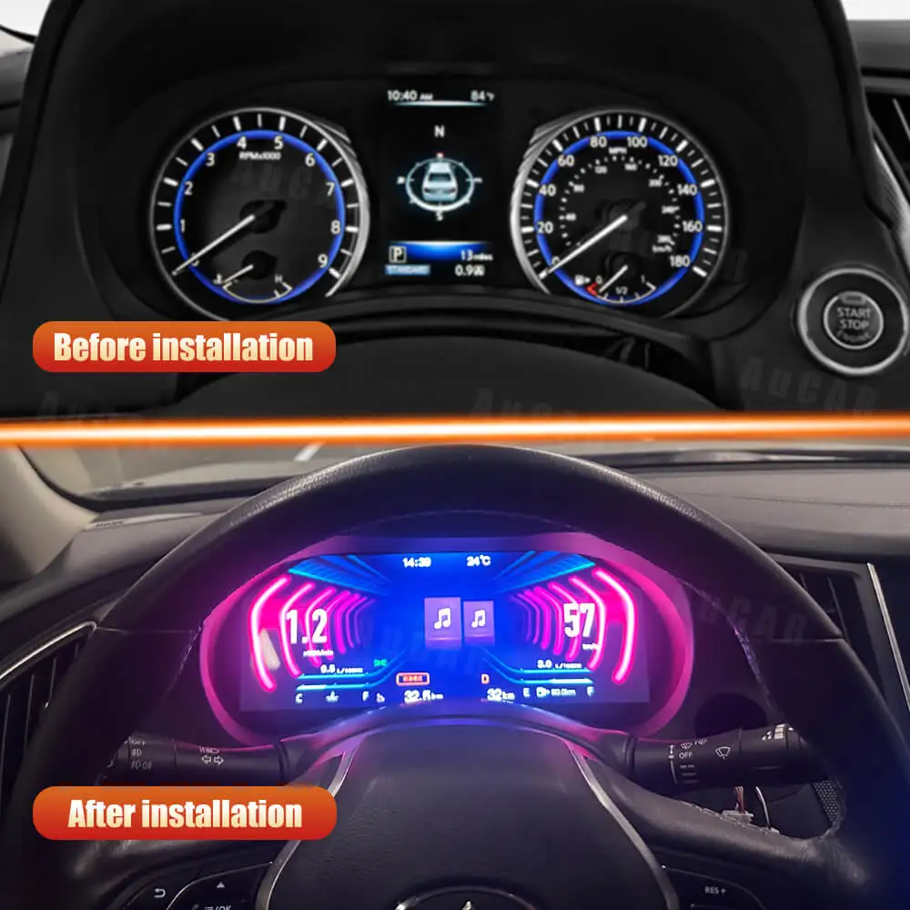 

12.3'' Linux Instrument Cluster For Infiniti Q50 Q60 2014-2019 LCD Digital Cluster Virtual Cockpit Instrument Meter Screen