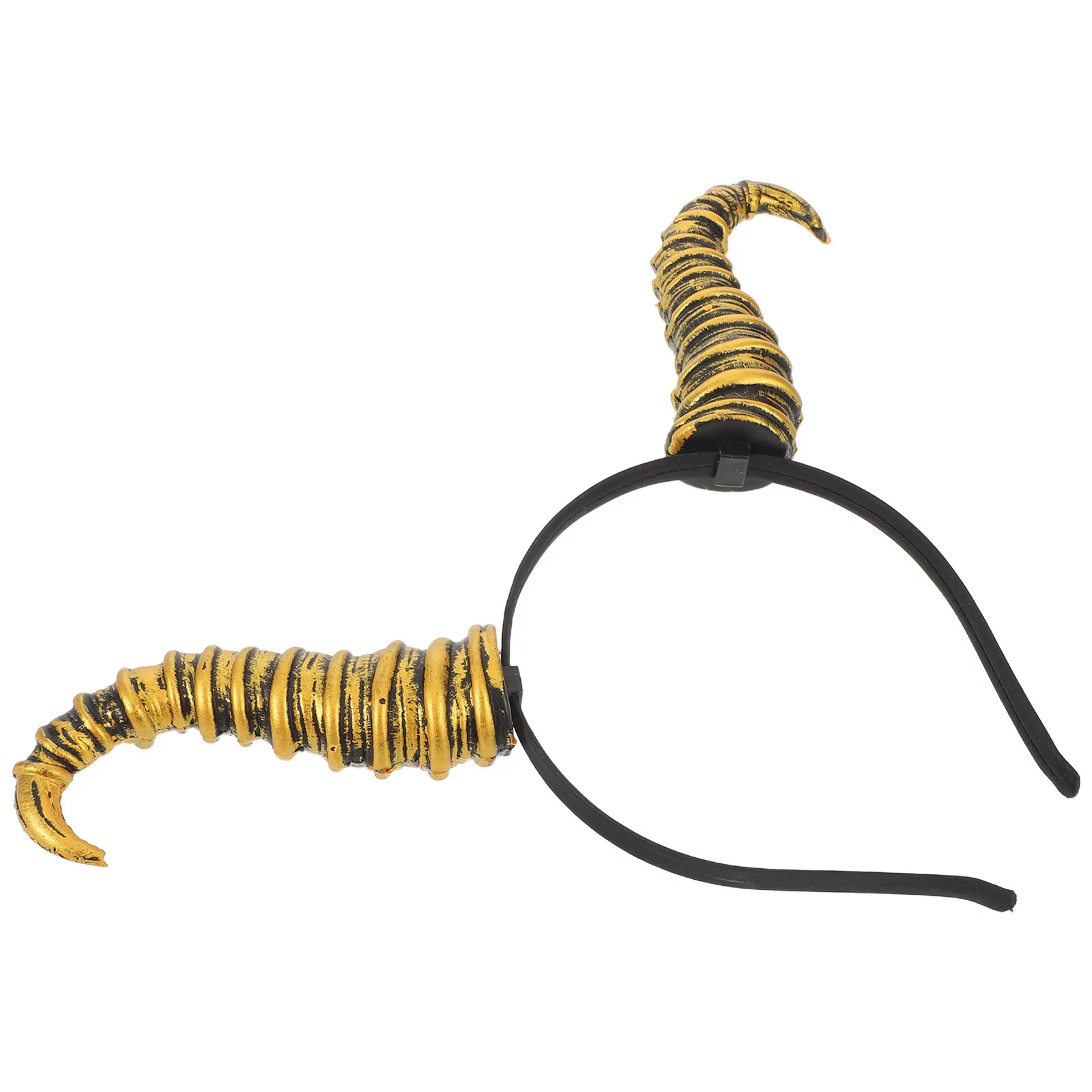 Foams Metal Horn Hair Hoop Halloween Devil Horn Headband Prop Demon Horns Hairband Devil Goat Horn Hair Hoop Stage Performance