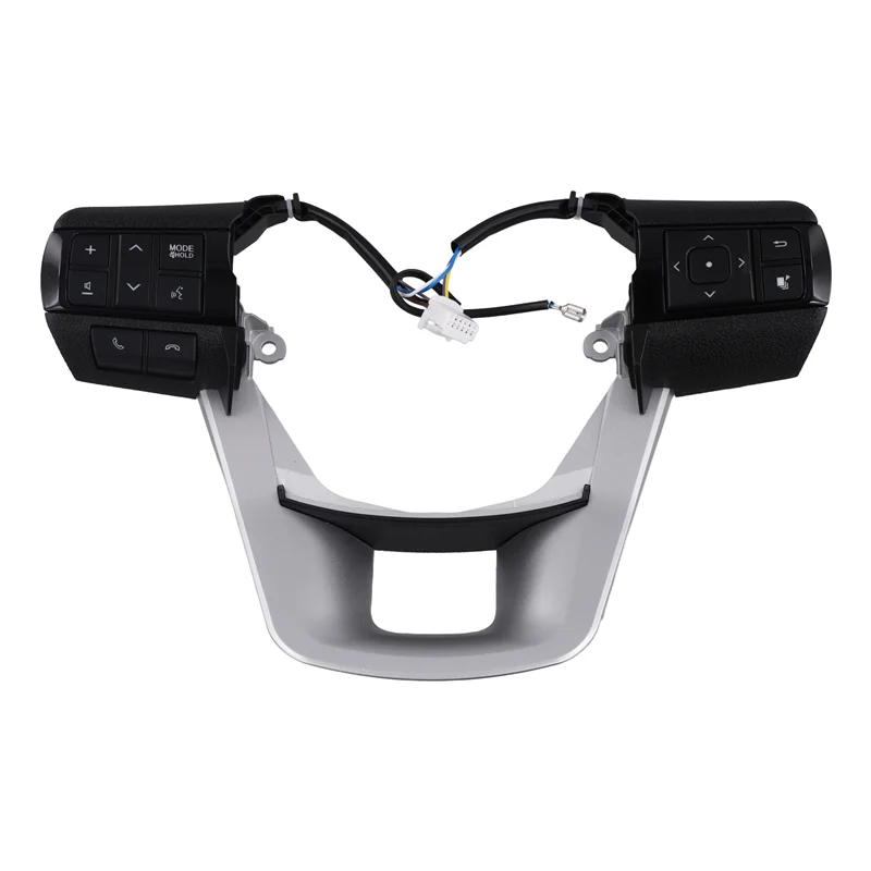 

Многофункциональный руль для Toyota Hilux Revo Rocco Fortuner 2015-2020 84250-0K320, переключатель управления режимом звука, серебристый