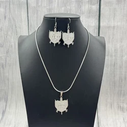 Handmade high-quality Greek fellowship Sigma Gamma Rho stainless steel shield pendant jewelry necklace earring set